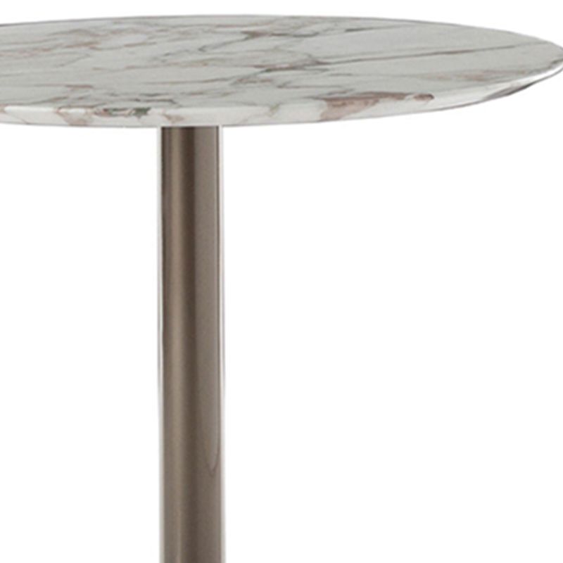 Stone/Wood Dining Table Farmhouse Table with Metal Frame for Living Room