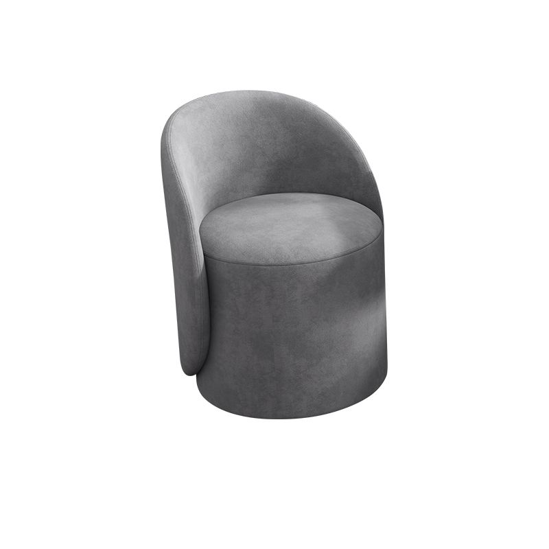 Linen Blend Barrel Accent Chair with Fixed Back, 19.69" W √ó 19.69" L √ó 26.77" H