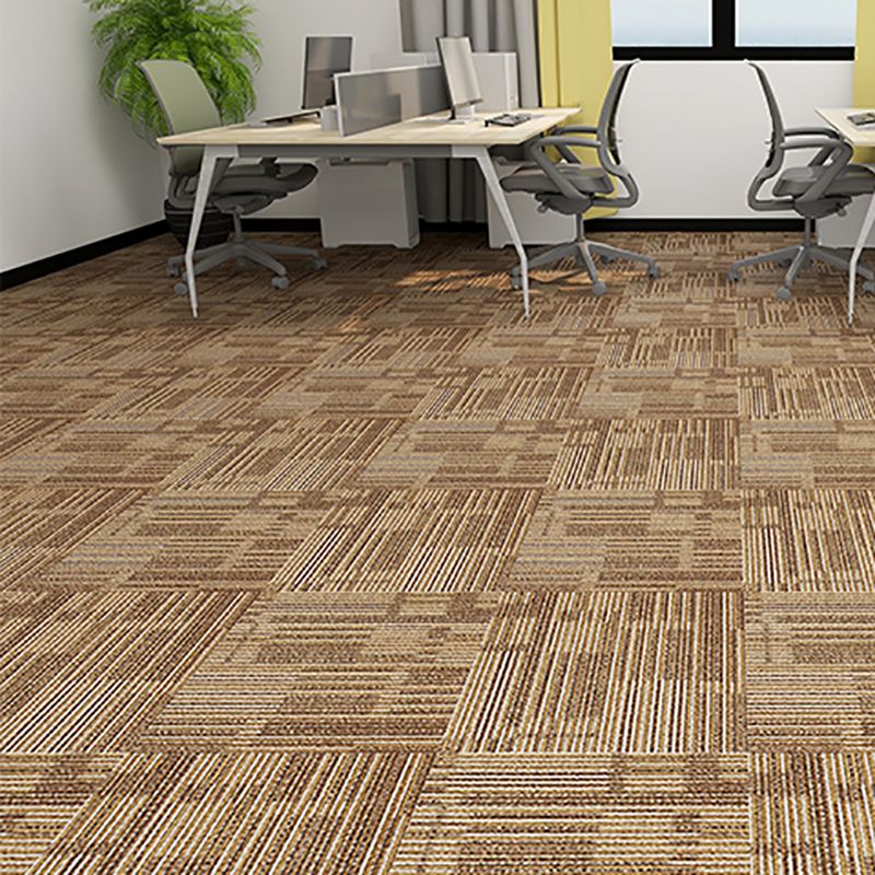 Modern Carpet Tiles Level Loop Adhesive Tabs Fade Resistant Tiles and Carpet