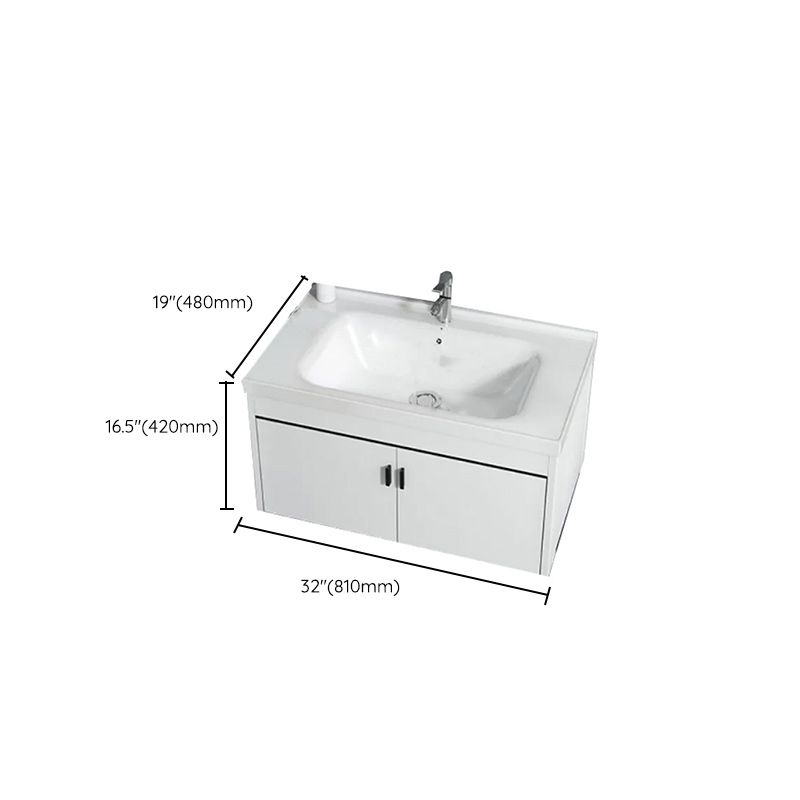 Wall-mounted Bathroom Vanity Modern Single-Sink Space Saver Vanity