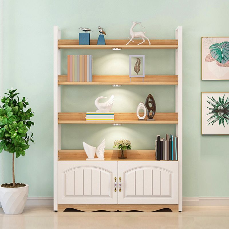 Modern Engineered Wood Bookshelf Etagere Open Shelf Vertical Bookcase