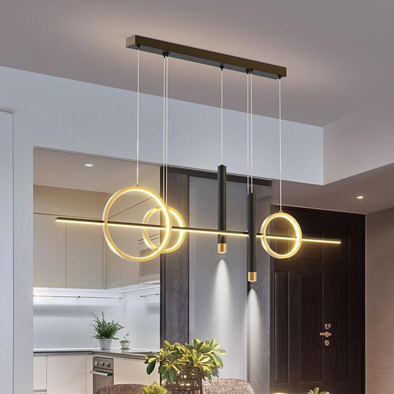 Moderno kit di luce a sospensione di lampadario dell'isola lineare