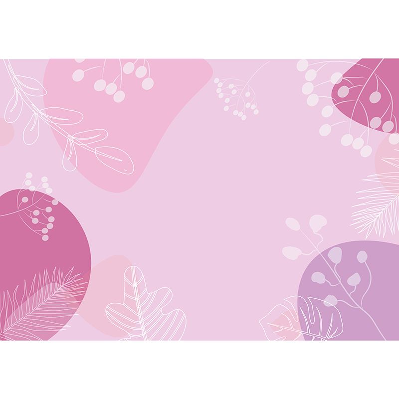 Plant Illustration Mural Wallpaper Modern Living Room Wall Decor, Made to Measure