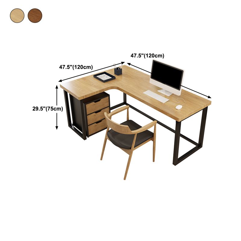 L-Shape Home Study Desk 29.6-inch High Office Desk for Living Room and Bedroom