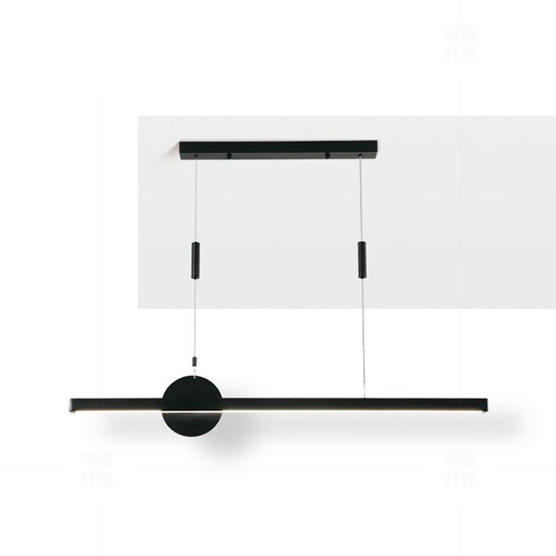 Candelier de la isla de geometría moderna de la oficina de 1 linda accesorios de iluminación LED LED de iluminación