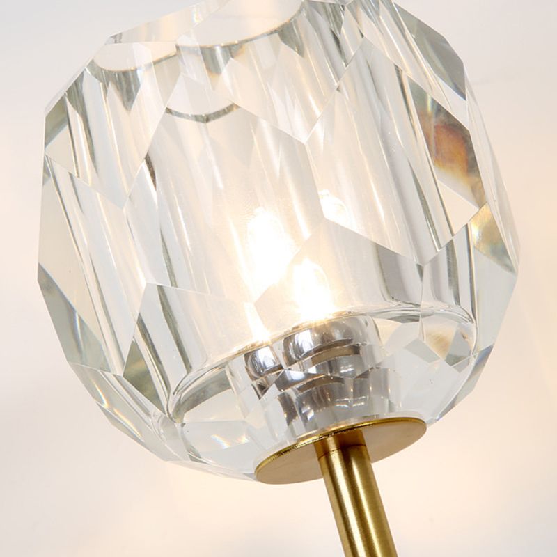 1-Light Crystal Wall Mounted Lighting Modern Style Gold Ball Wall Sconce Lights
