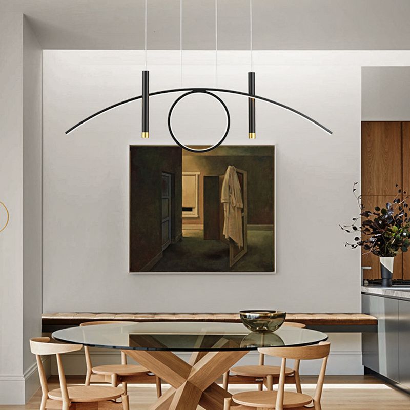 Arc Island Lighting Acrylic Contemporary Simplicity Pendant Lighting Fixtures for Restaurant