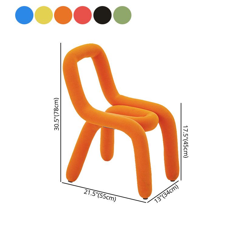 Modern Velvet Dining Room Chair Armless Metal Side Chair for Home Use