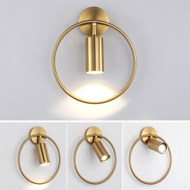 Luz de pared de pared de globo de globo de metal contemporánea de 1 luz para el dormitorio