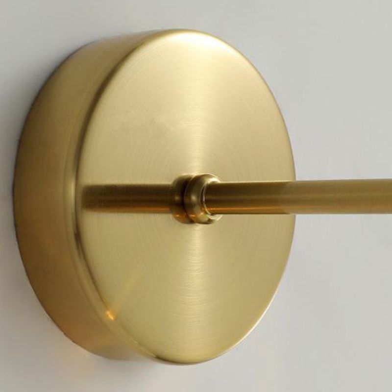 Modern Metal Wall Sconce Ball Shape Vanity Lamp with Glass Shade for Bathroom