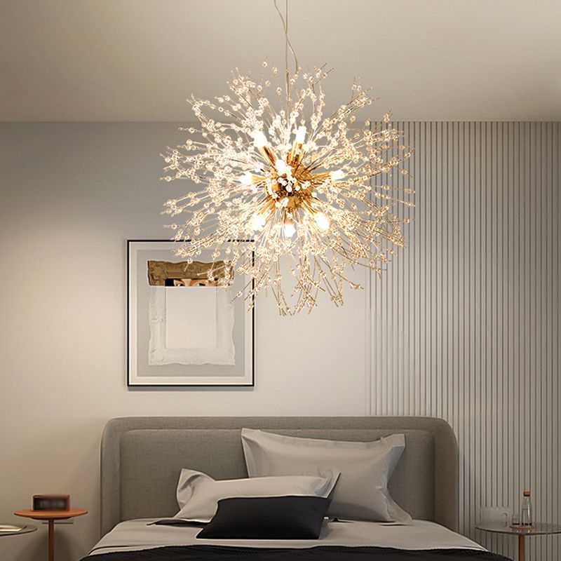 Lámparas de lámparas de araña de metal modernas Dandelion Multi-head Suspension Lamps