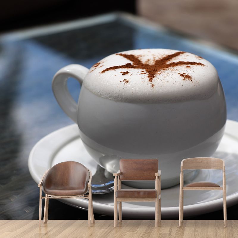 Fragrant Coffee Modernist Wall Covering for Coffee Shop, Stain Resistant