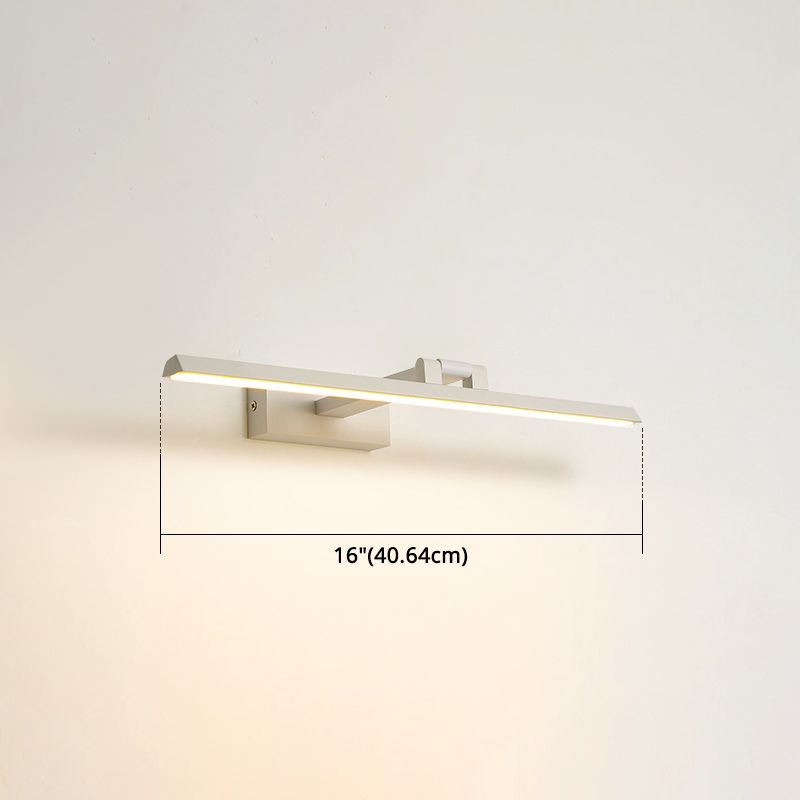 Linear LED Vanity Light Fixtures Modern Minimalist Style Metal Single Vanity Light