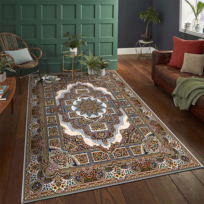 Normatic Tribe Rug Moroccan Polyester Carpet Anti-Slip Backing Indoor Carpet for Living Room