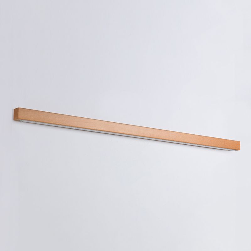 Modern Minimalist Style Linear Wall Mounted Light Fixture Wood Wall Light Sconces for Living Room