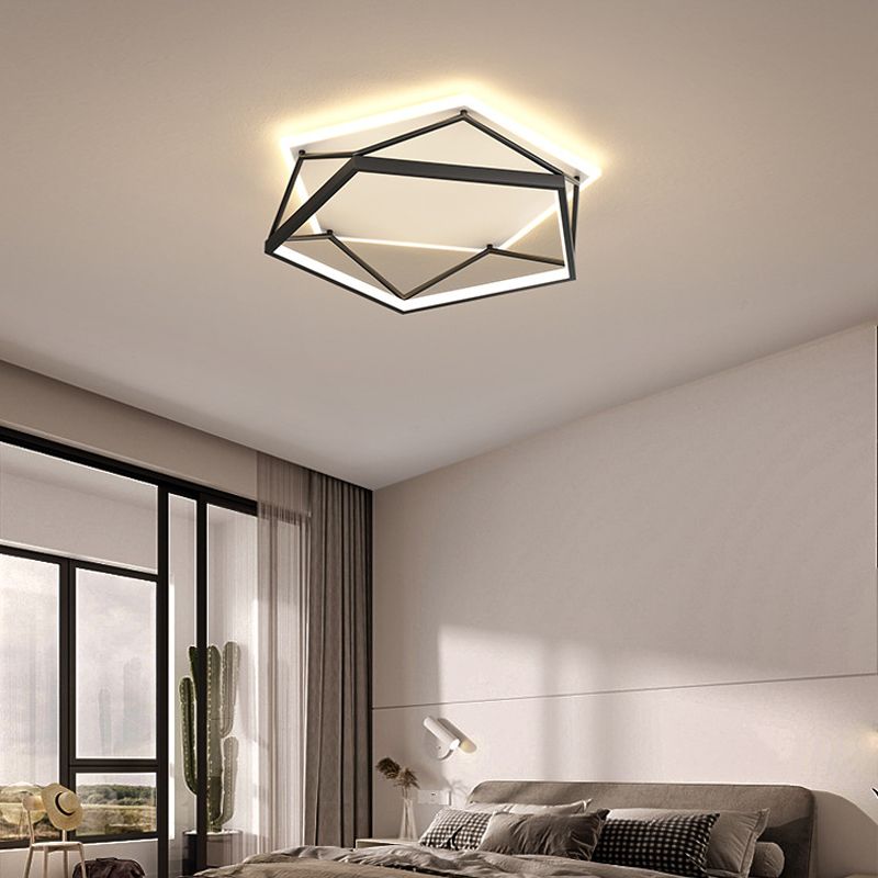 Éclairage encastré en métal Plafonniers encastrés à LED multi-têtes noirs