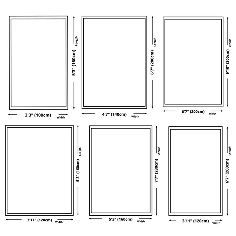 Multicolor Simple Indoor Rug Polyester Feather Print Rug Non-Slip Backing Indoor Rug for Living Room