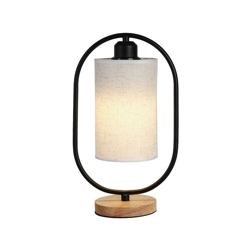 Colonna spina nell'illuminazione per comodini Fassuto moderno Manotte a 1 luci Light con cornice di ellisse nero/bianco e base in legno