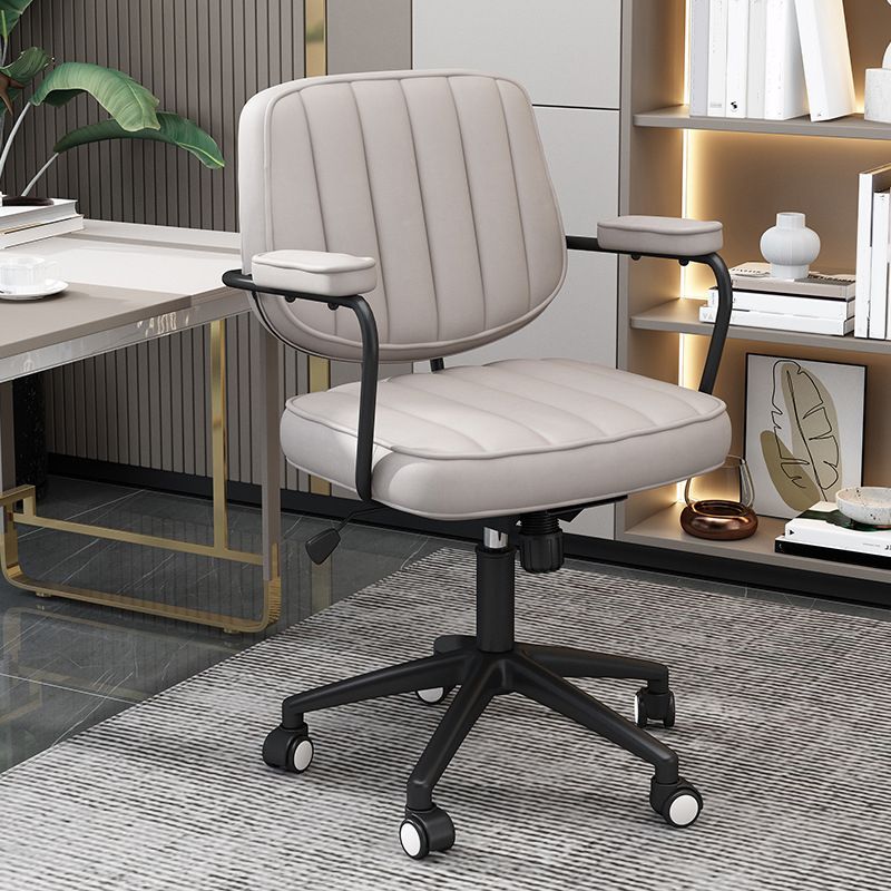 Faux Leather Task Chair Modern Adjustable Tilt Mechanism Office Chair