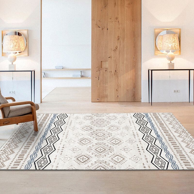 Nostalgia Boho Indoor Rug Distinctive Tribal Classicism Rug Anti-Slip Backing Carpet for Home Decor
