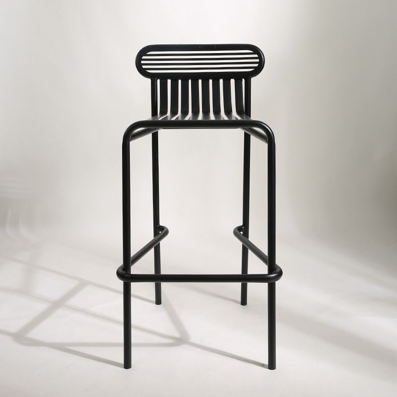 Square Industrial Bar Table Set 1/2 Pieces Counter Table with Iron High Stools