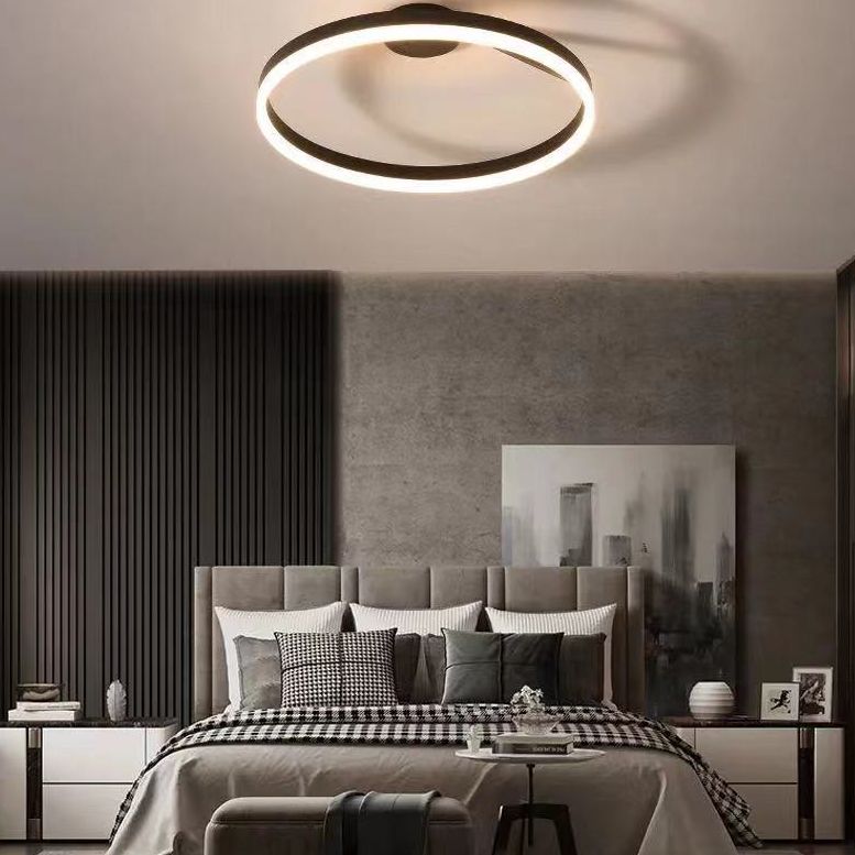 Ronde semi-inbouwverlichting Hedendaagse metalen plafondlampen voor slaapkamer