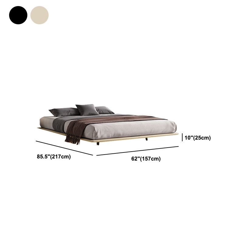 85.43 inch Wide Mid-Century Modern Platform Bed Frame Solid Wood Bed