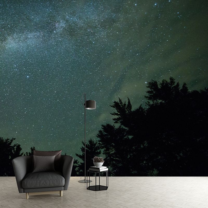 Modern Starry Sky Wallpaper Stain Resistant Sitting Room Wallpaper