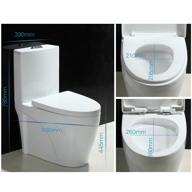 Contemporary One Piece Flush Toilet White Urine Toilet for Bathroom