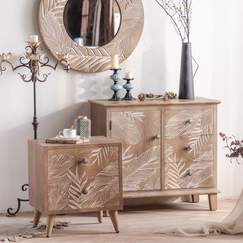 Distressed Wood Accent Chest Industrial Knobs Wood Accent Cabinet