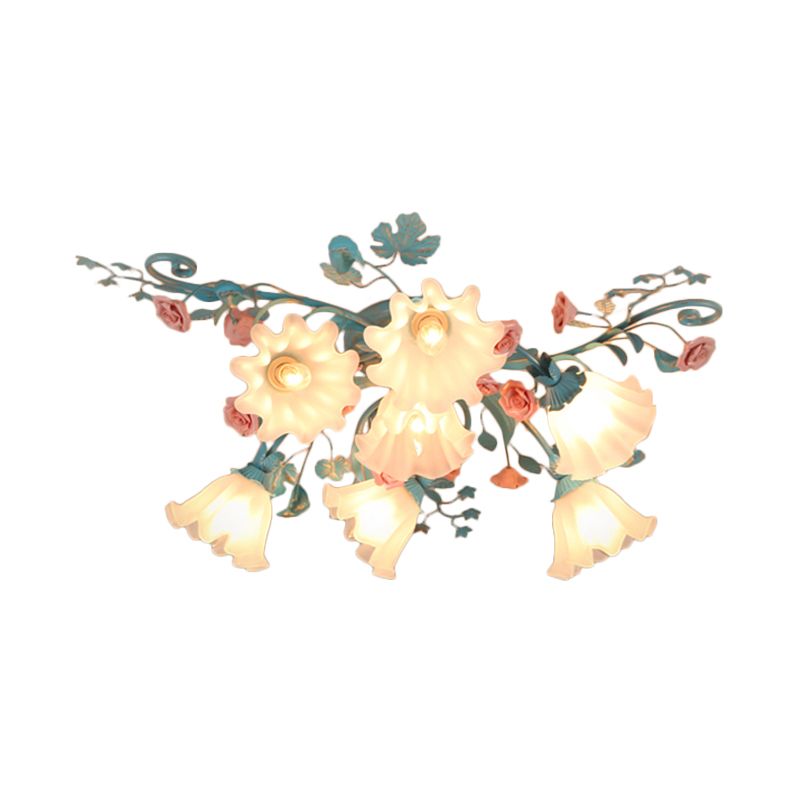 7/9 luci semi -filo monte giardino coreano fiore glassato classe a fiuto luce in bianco/rosa