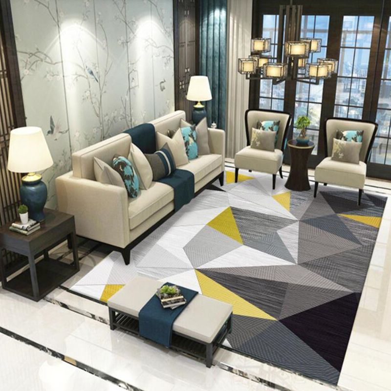 Zeitgenössischer Bereich Teppich Polyester Grafik Teppich nicht rutschfestem Teppich für Wohnzimmer