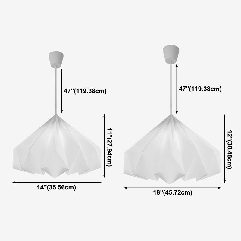 Simplicité Style moderne Hanging Light Geometry Shade Lighting White Lighting For Bedroom