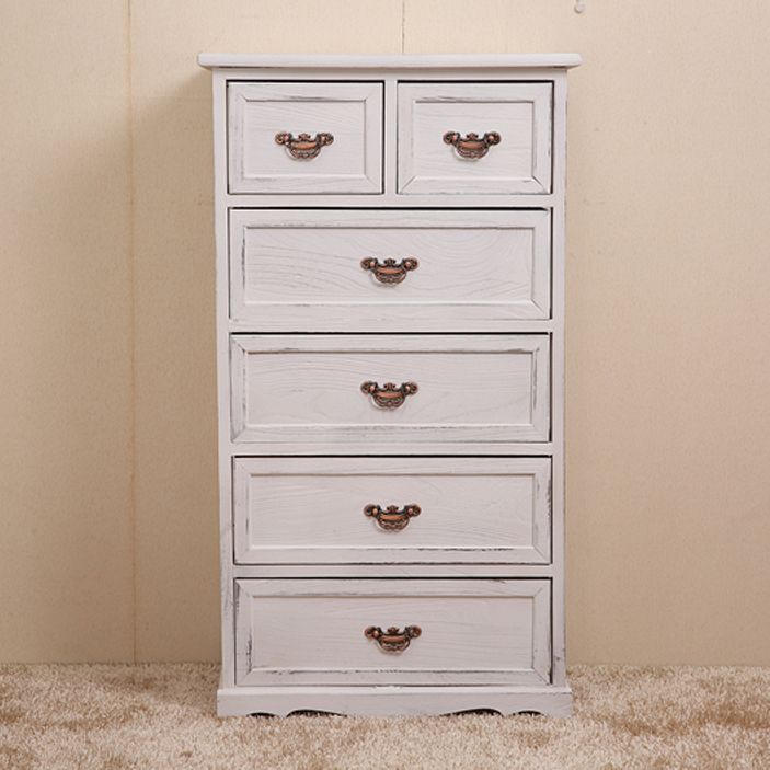 Traditional Solid Wood Lingerie Chest Vertical Storage Chest Dresser with Drawers