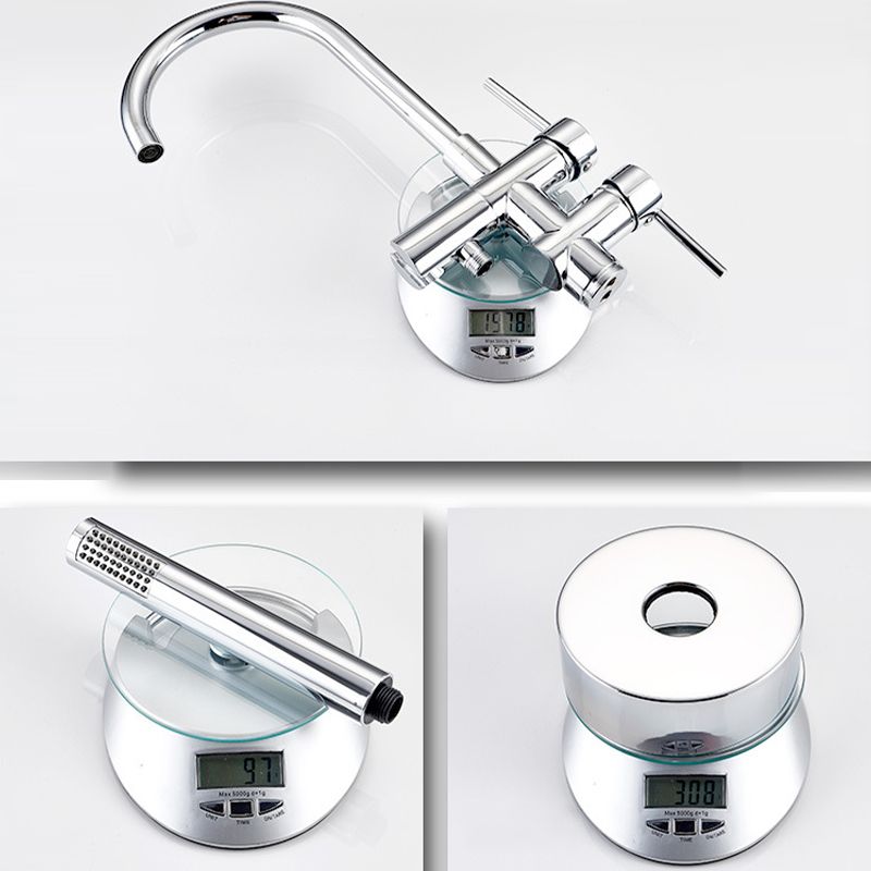 Modern Freestanding Tub Faucet Copper Floor Mount Free Standing Tub Filler Faucet