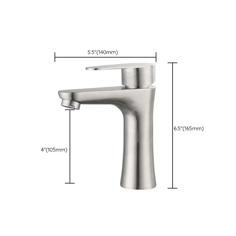 Modern Vessel Faucet Stainless Steel Lever Handles Bathroom Sink Faucet