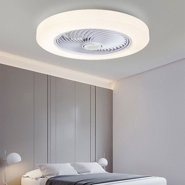 Makkaronstil Rundlüfter Lüfter Licht Acryl Schlafzimmer LED Semi Flush Mount Leuchte