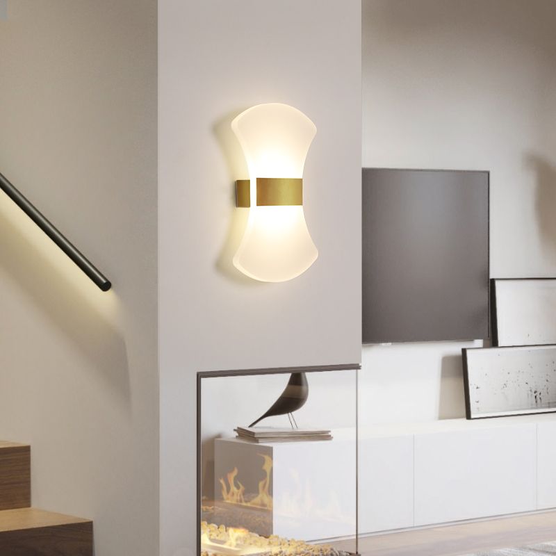 Geometry Shape Metal Wall Light Modern Style 1 Light Wall Mount Lamp