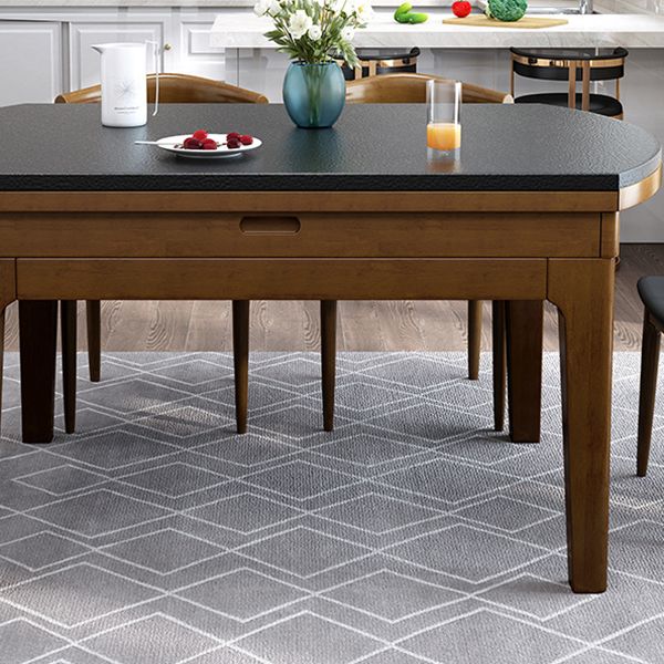 4-foot Dining Site Table Stone Drop-Leaf Dinette Table for Home