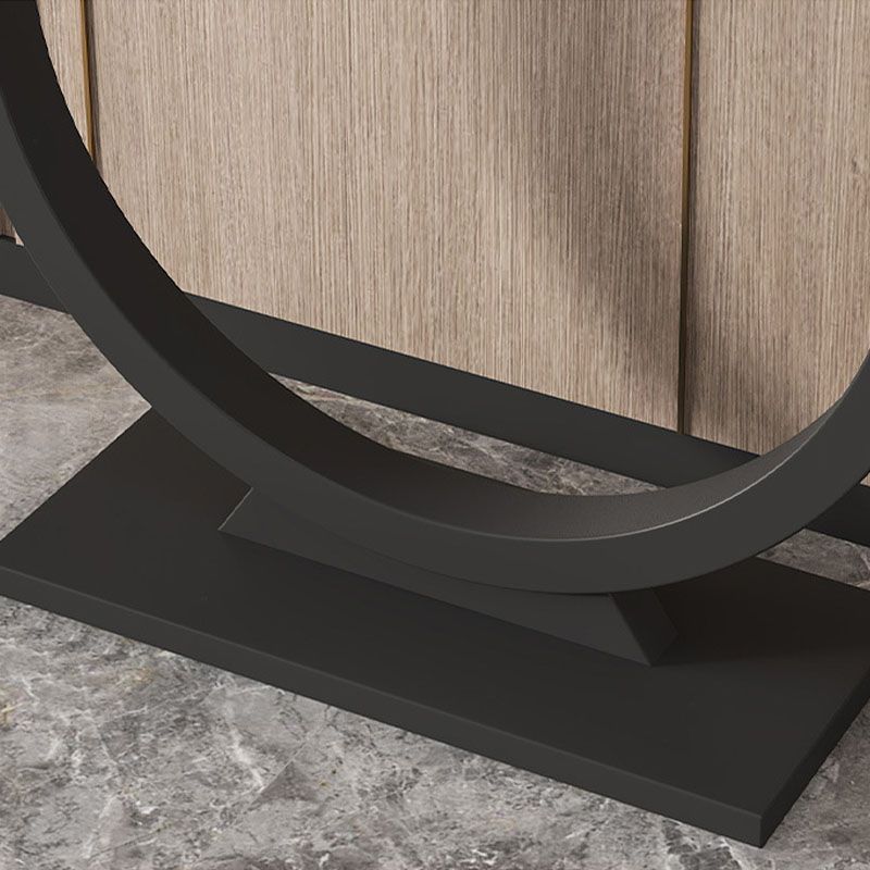 Modern Marble Console Sofa Table Rectangle Iron Console Accent Table for Hall