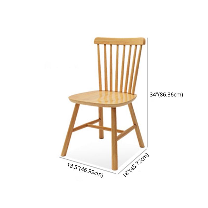 Minimalist Solid Wood Dining Room Set with Round Top and 4 Legs Base Formal Table Set