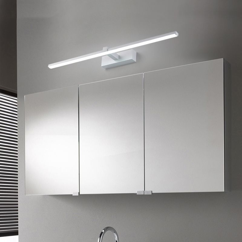 Metal Linear Shape Wall Sconce Modern Style 1 Light Mirror Wall Mounted Light