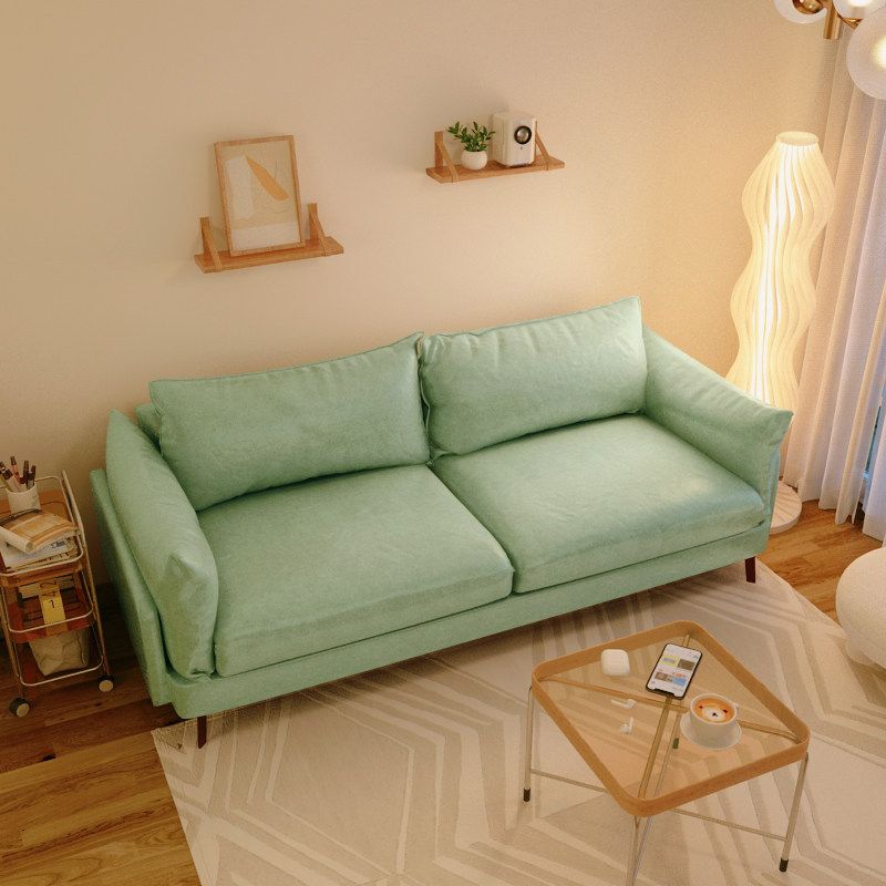 Contemporary Sewn Pillow Back Sofa with Pillow Top Arm for Apartment