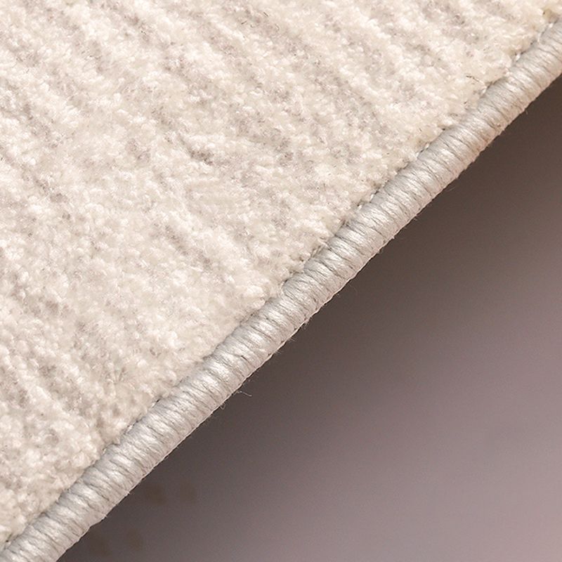 Beige Living Room Area Rug Geometric Pattern Modern Area Carpet Polyester Non-Slip Backing Rug