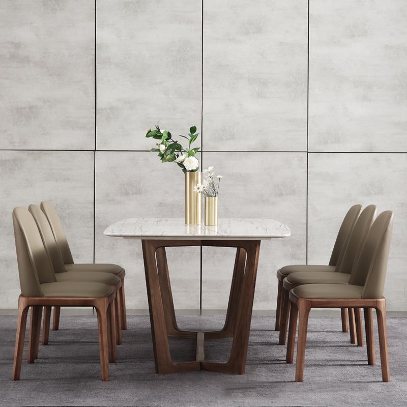 Traditional Chair Wood Solid Back Dining Room Chair for Kitchen