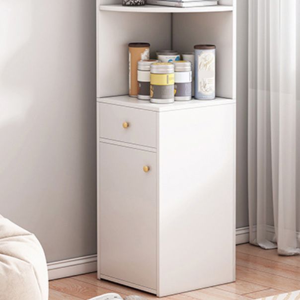 Modern Accent Cabinet with Door and Drawers and Shelves Cabinet