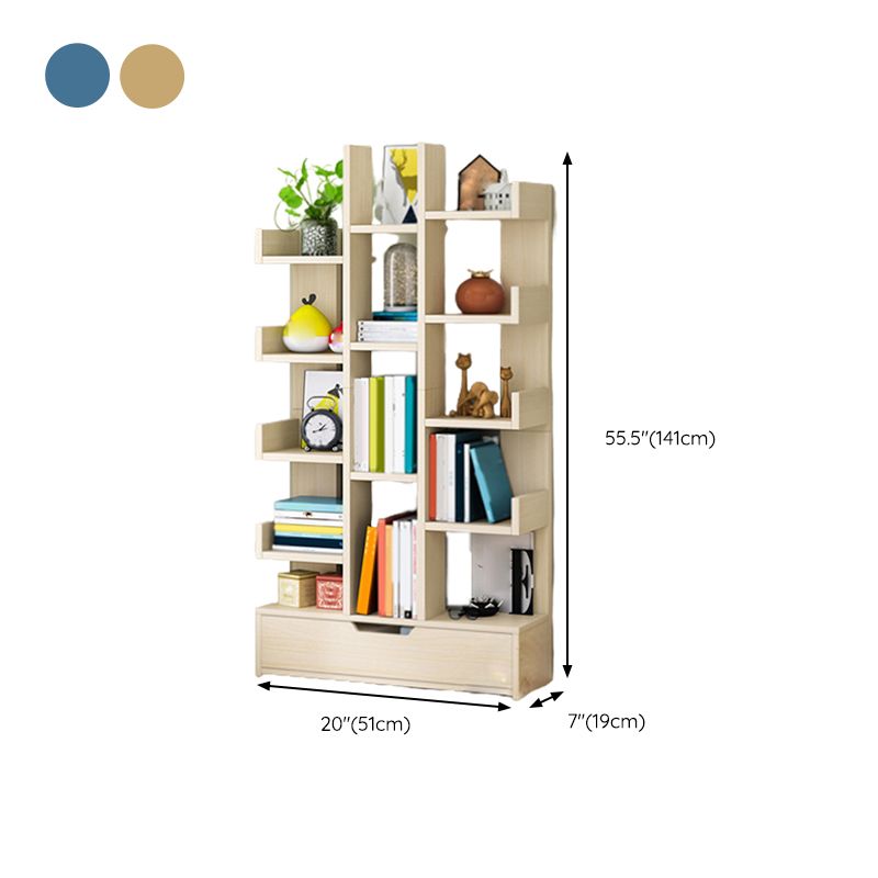 Modern Engineered Wood Bookshelf Open Bookcase Book Shelf for Living Room