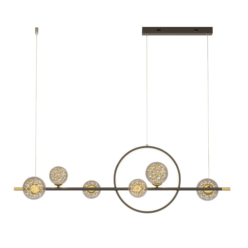 7 îlot de cuisine légère pendentif lustre linéaire Éclairage de l'île contemporaine