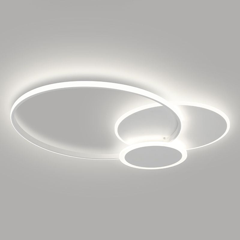 Apparecchio da soffitto circolare in ferro battuto con montaggio a incasso e moderno, semplice, con paralume in acrilico