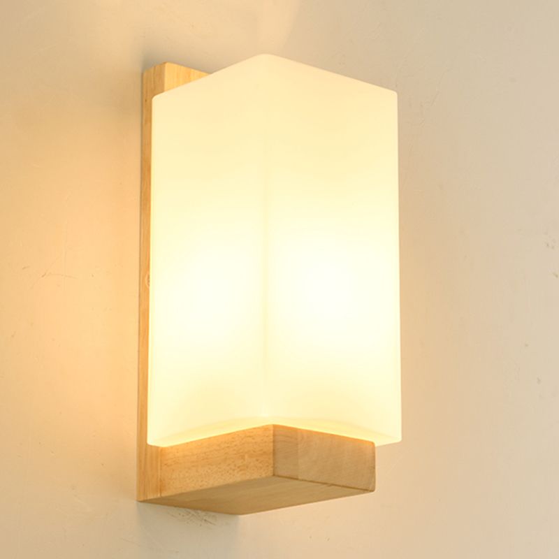 Creative Contemporary Simplicity Wall Sconce Lights con arte in legno per camera da letto